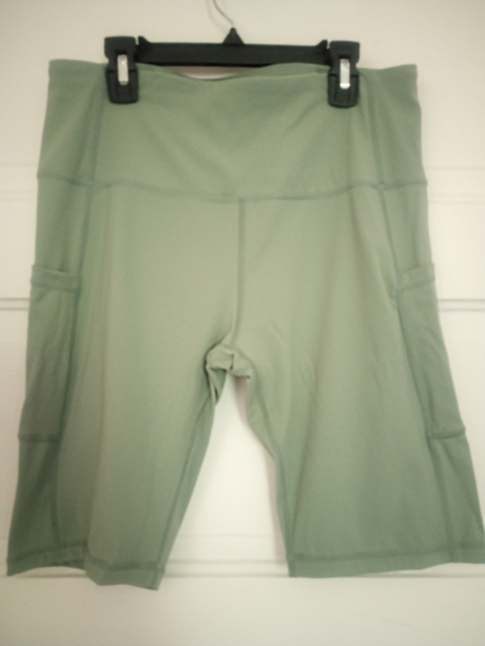 Sage Green Women's Active Shorts with Side Pockets